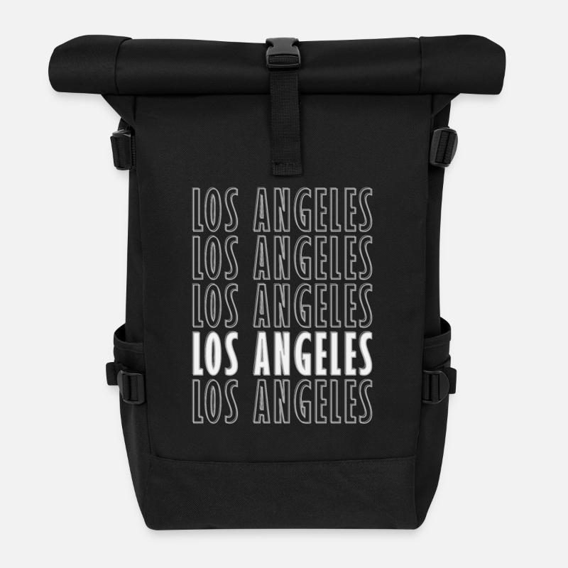 los Angeles - Roll Top Backpack - black