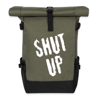 Be quiet! (white) - Roll Top Backpack - olive/black - Front