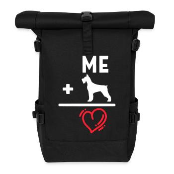 Animaux de compagnie Déclaration de cœur Chien animaux en peluche - Sac à dos roll top - noir - Devant