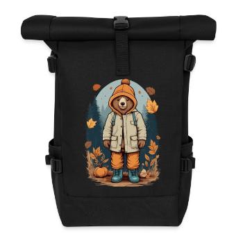 Ours mignon - Sac à dos roll top - noir - Devant