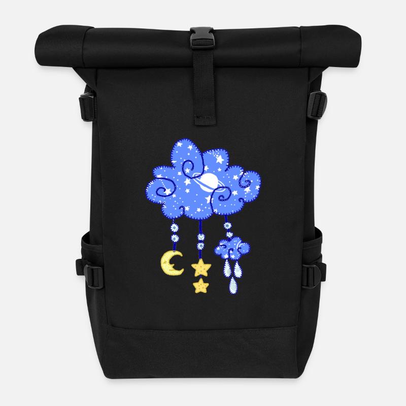 Nachtwolke - Rolltop Rucksack - Schwarz