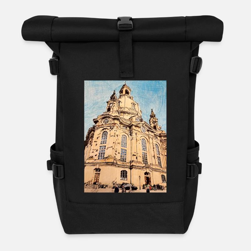 Église Notre-Dame de Dresde - Sac à dos roll top - noir