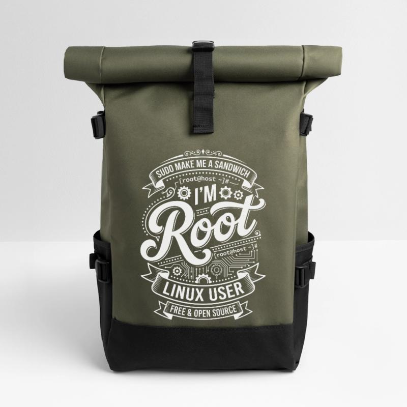 Ich bin Root – Linux User Rolltop Rucksack