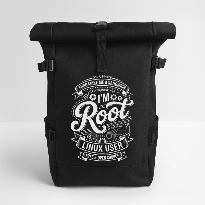 Ich bin Root – Linux User Rolltop Rucksack