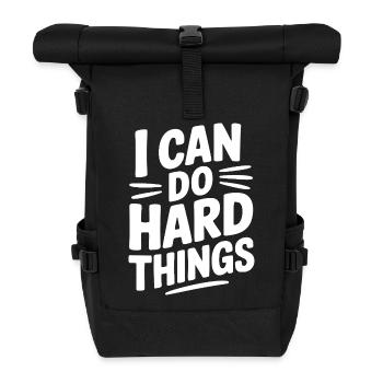Ich kann harte Dinge tun - Rolltop Rucksack - Schwarz - Vorne