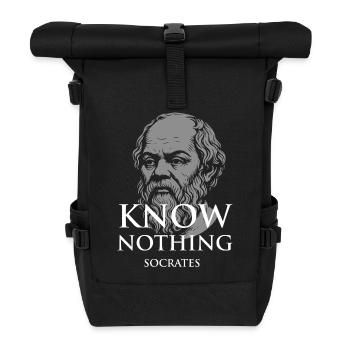 Ne sait rien, Socrate - Sac à dos roll top - noir - Devant