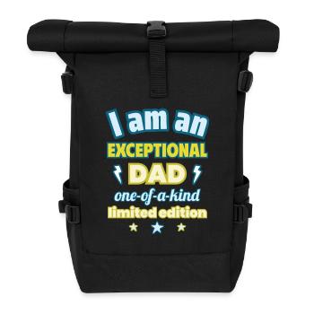 Papa exceptionnel, Cadeau de fête des pères - Sac à dos roll top - noir - Devant