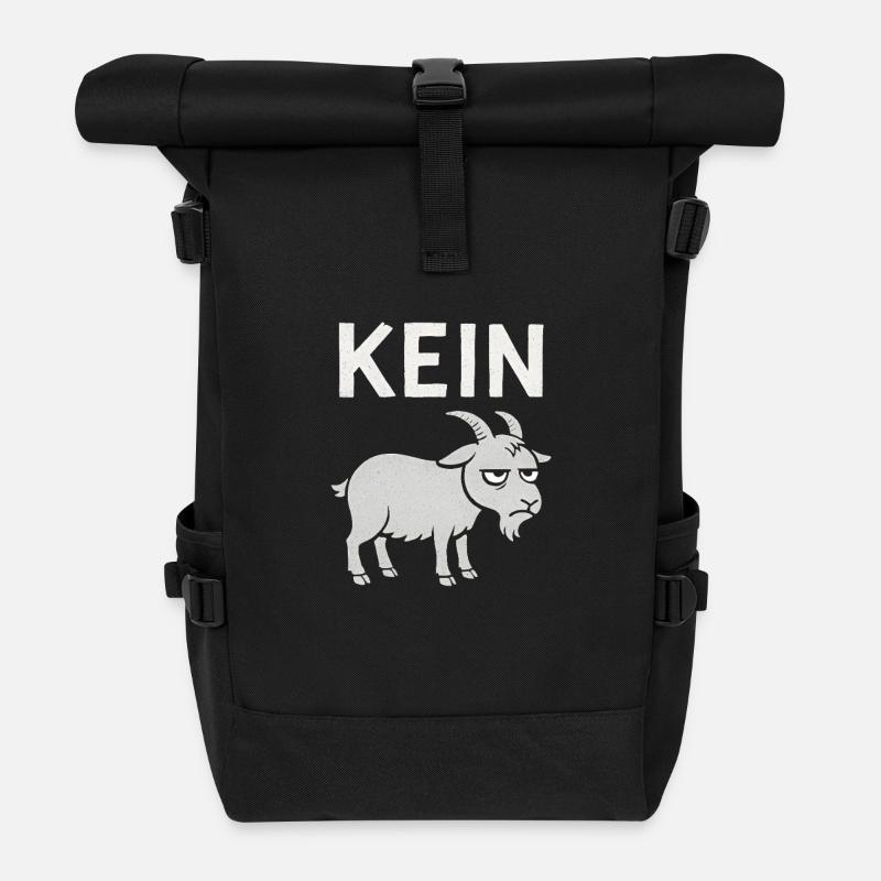 Lustiger Spruch Witzig Kein Bock Geschenkidee - Rolltop Rucksack - Schwarz