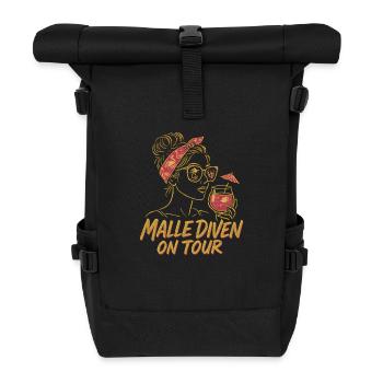 Mallorca Party Spruch Lustig Malle Diven On Tour - Rolltop Rucksack - Schwarz - Vorne