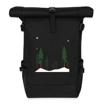 Hiver - Sac à dos roll top - noir - Devant