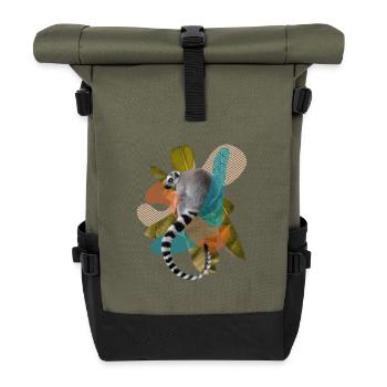 Maki Catta layers - Sac à dos roll top - olive/noir - Devant