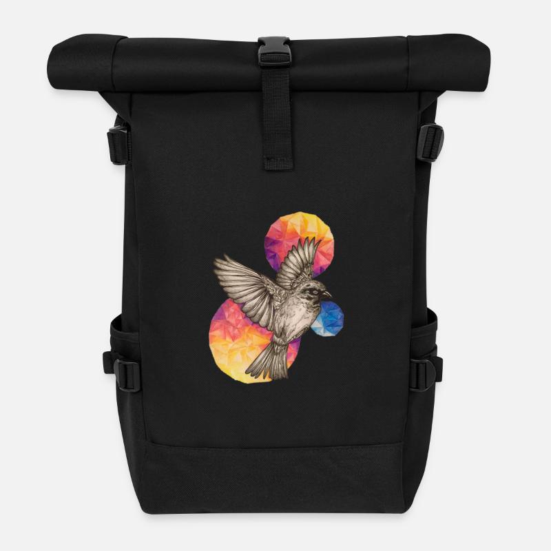 Free Bird - Rolltop Rucksack - Schwarz
