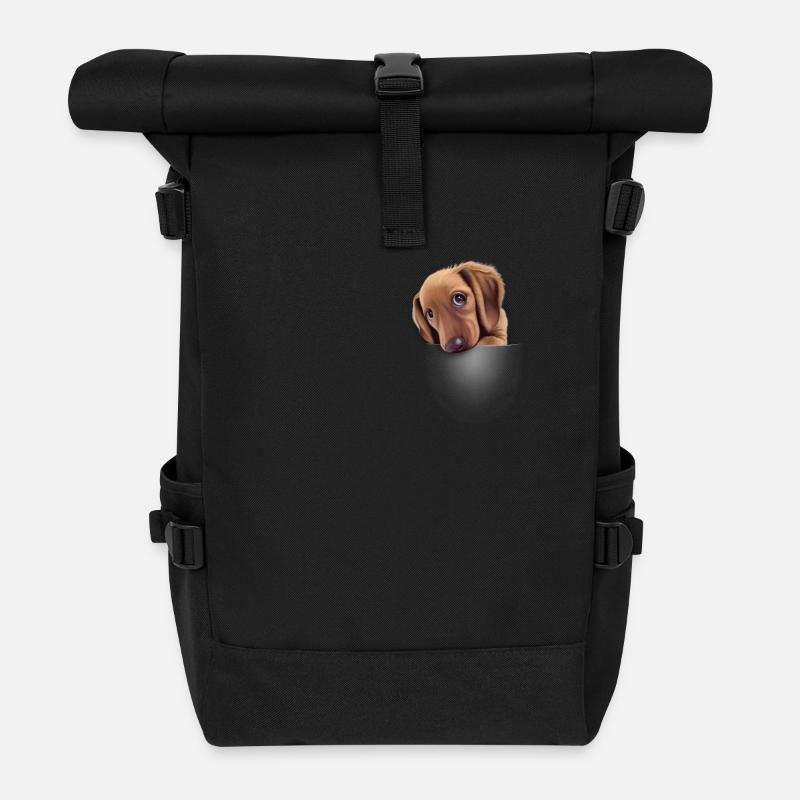 pocket DOG2 - Roll Top Backpack - black