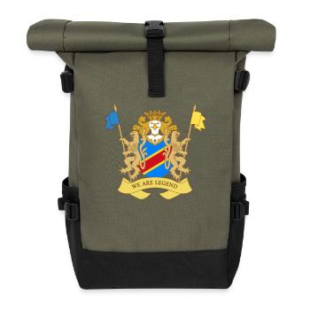 BLASON RDC - Sac à dos roll top - olive/noir - Devant