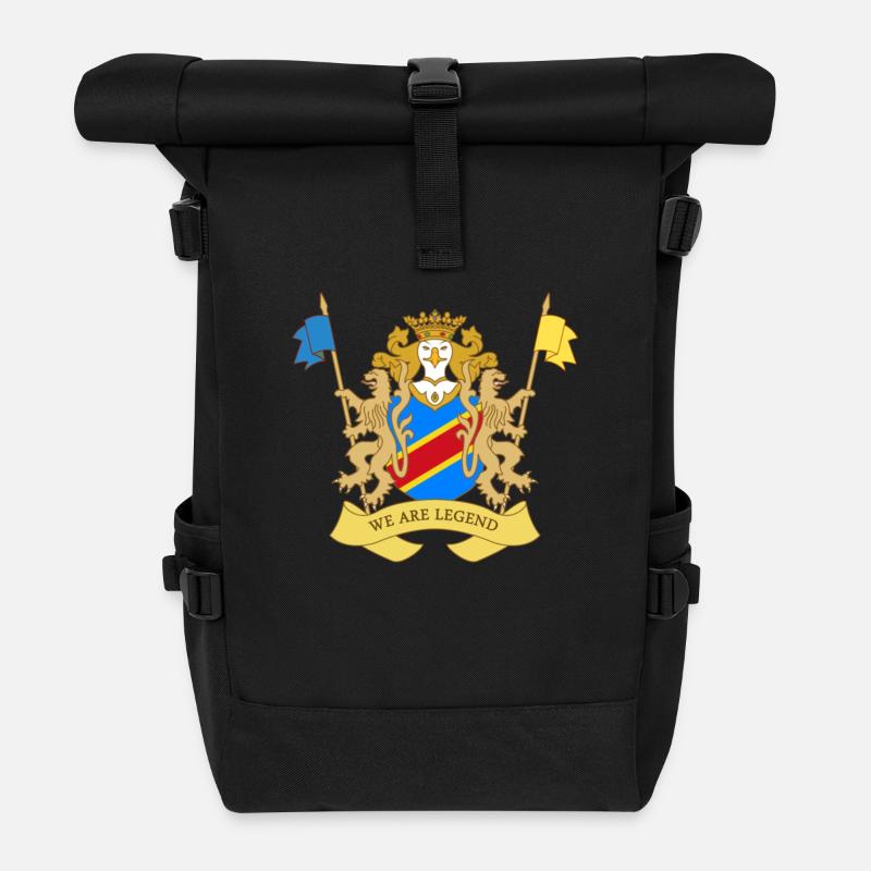 BLASON RDC - Sac à dos roll top - noir