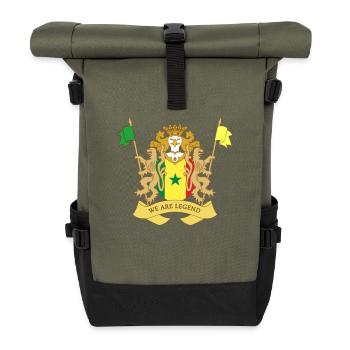 BLAZON SENEGAL - Roll Top Backpack - olive/black - Front