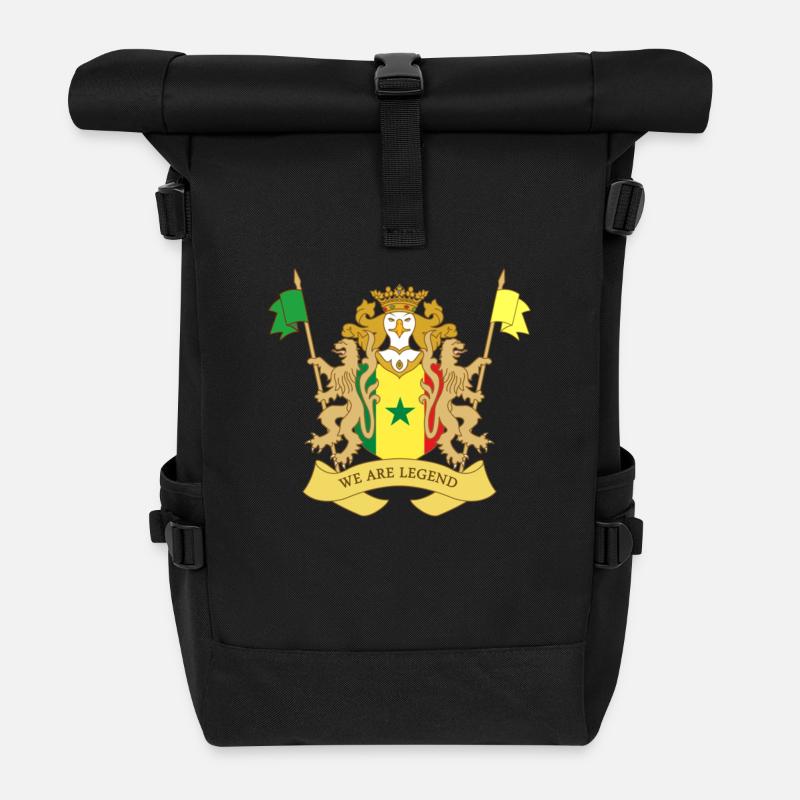 BLASON SENEGAL - Sac à dos roll top - noir
