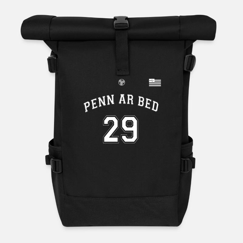 penn_ar_bed1 - Roll Top Backpack - black