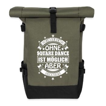 Square Dance: Der Rhythmus, der das Leben bewegt - Rolltop Rucksack - Olive/Schwarz - Vorne