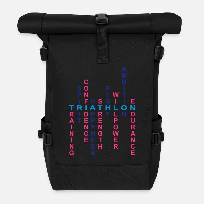 Triathlon - Rolltop Rucksack - Schwarz