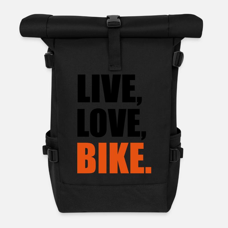 Fahrrad - Rolltop Rucksack - Schwarz