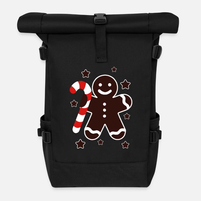Mr. Gingerbread - Rolltop Rucksack - Schwarz