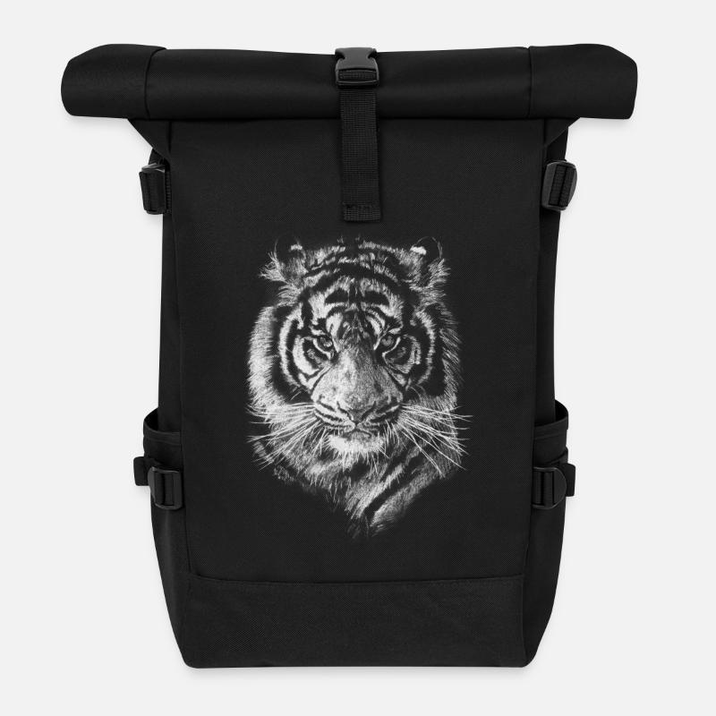 Tiger - Rolltop Rucksack - Schwarz