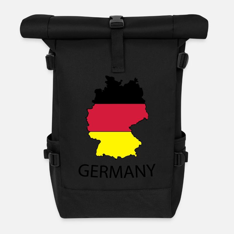 germany - Rolltop Rucksack - Schwarz