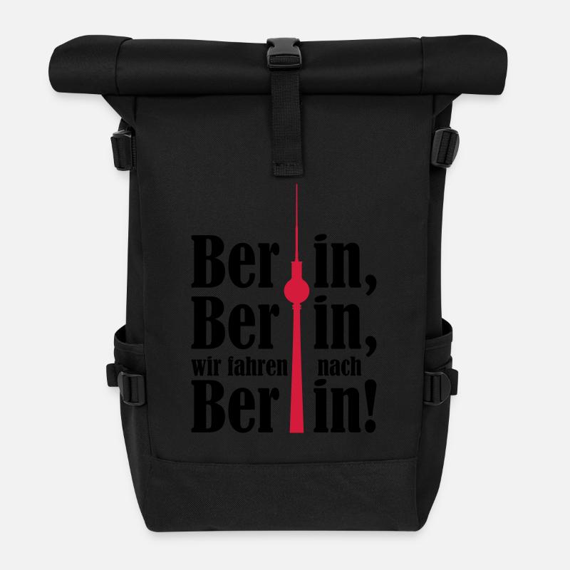 Berlin Berlin, we are going to Berlin 2c - Roll Top Backpack - black
