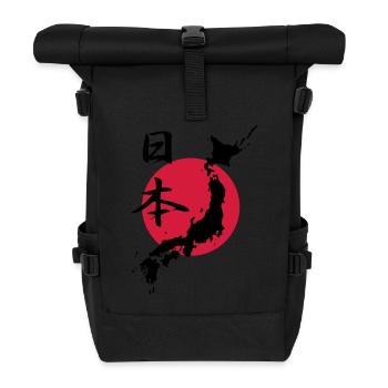 Japan 1 - Rolltop Rucksack - Schwarz - Vorne