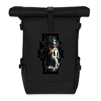 Bernese Mountain Dog - Roll Top Backpack - black - Front