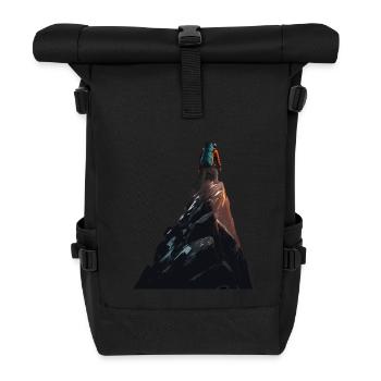 Bergsteiger - Rolltop Rucksack - Schwarz - Vorne