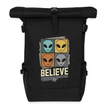 Croyez aux extraterrestres et à l’espace - Sac à dos roll top - noir - Devant