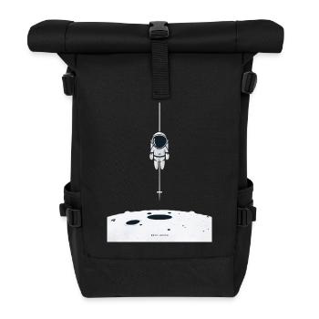 Mondlandung Astronaut Erkundung - Rolltop Rucksack - Schwarz - Vorne