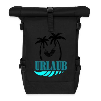 palms relax urlaub - Rolltop Rucksack - Schwarz - Vorne