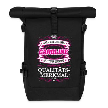 Quality feature Carlonine simply first-class - Roll Top Backpack - black - Front