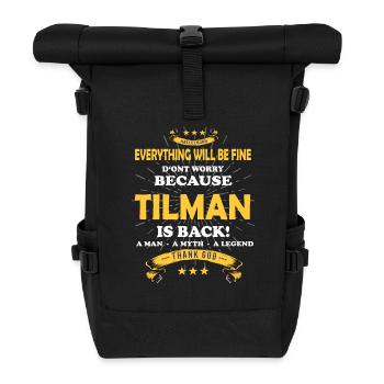 Everything will be fine Tilman Is back - Rolltop Rucksack - Schwarz - Vorne