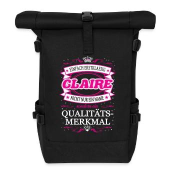 Caractéristique de qualité Claire tout simplement tenue de premier ordre - Sac à dos roll top - noir - Devant