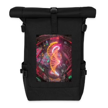 Neon-Stadt Neon City - Rolltop Rucksack - Schwarz - Vorne