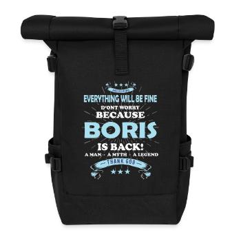 Everything will be fine Boris Is back - Roll Top Backpack - black - Front