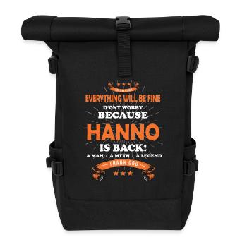 Everything will be fine Hanno Is back - Roll Top Backpack - black - Front