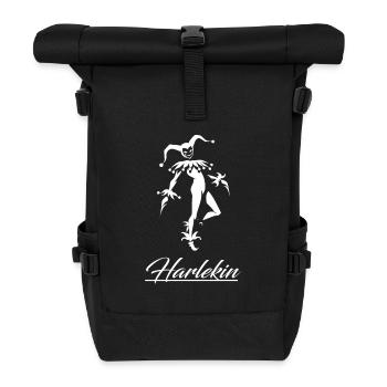 Harlequin Design – Perfect for the Female Fool - Roll Top Backpack - black - Front