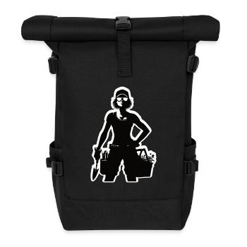 Design de jardinier pour la femme à la main verte - Sac à dos roll top - noir - Devant