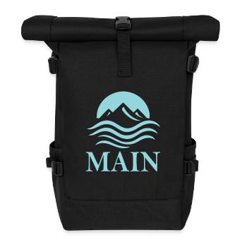 Main – River of Metropolises and Vineyards - Roll Top Backpack - black - Front