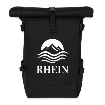 Rhine – Majestic River Design - Roll Top Backpack - black - Front