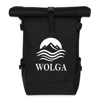 Volga – Majestic River Design - Roll Top Backpack - black - Front
