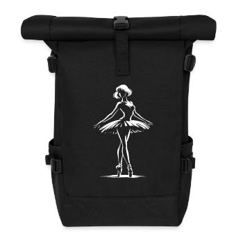 Un design de ballerine envoûtant pour tous les amateurs de ballet - Sac à dos roll top - noir - Devant