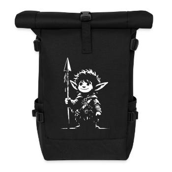 Süßer kleiner Kobold - Fantasy Design für Kinder - Rolltop Rucksack - Schwarz - Vorne