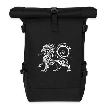 Elegant lion – For the fan of the noble big cat - Roll Top Backpack - black - Front