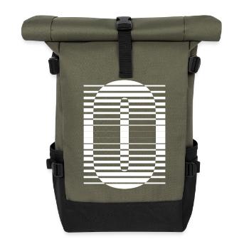 LETTER O - Roll Top Backpack - olive/black - Front